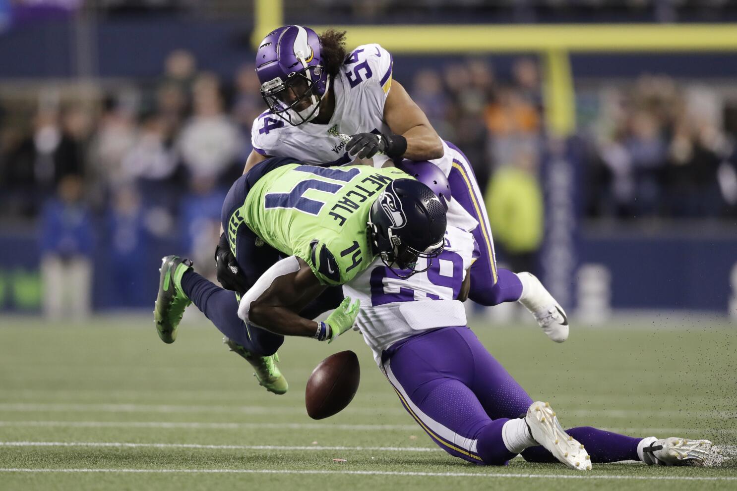 Seahawks take over 1st place in NFC West, beat Vikings 37-30 - The San  Diego Union-Tribune