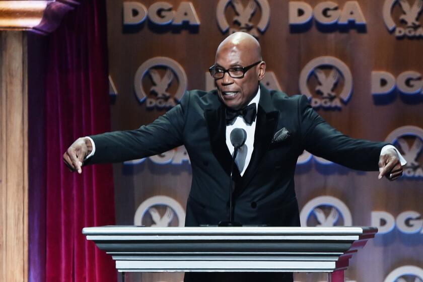 President Paris Barclay speaks onstage at the 68th Annual Directors Guild Of America Awards at the Hyatt Regency Century Plaza.