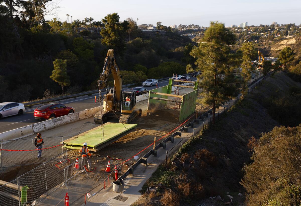 Work on San Diego's Pure Water project, seen along Genesee Avenue in Clairemont on Nov. 30, 2022.