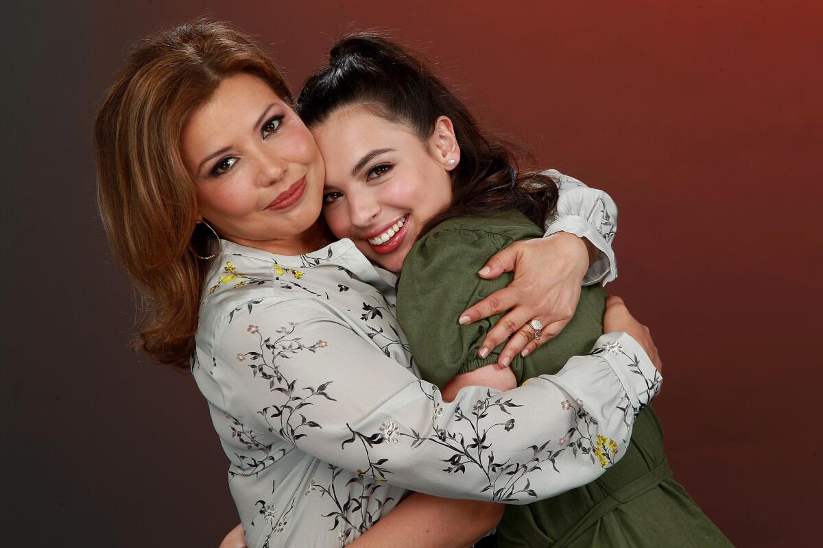 (L-R)- Justina Machado and Isabella Gomez star in Netflix-original comedy-drama "One Day at a Time."