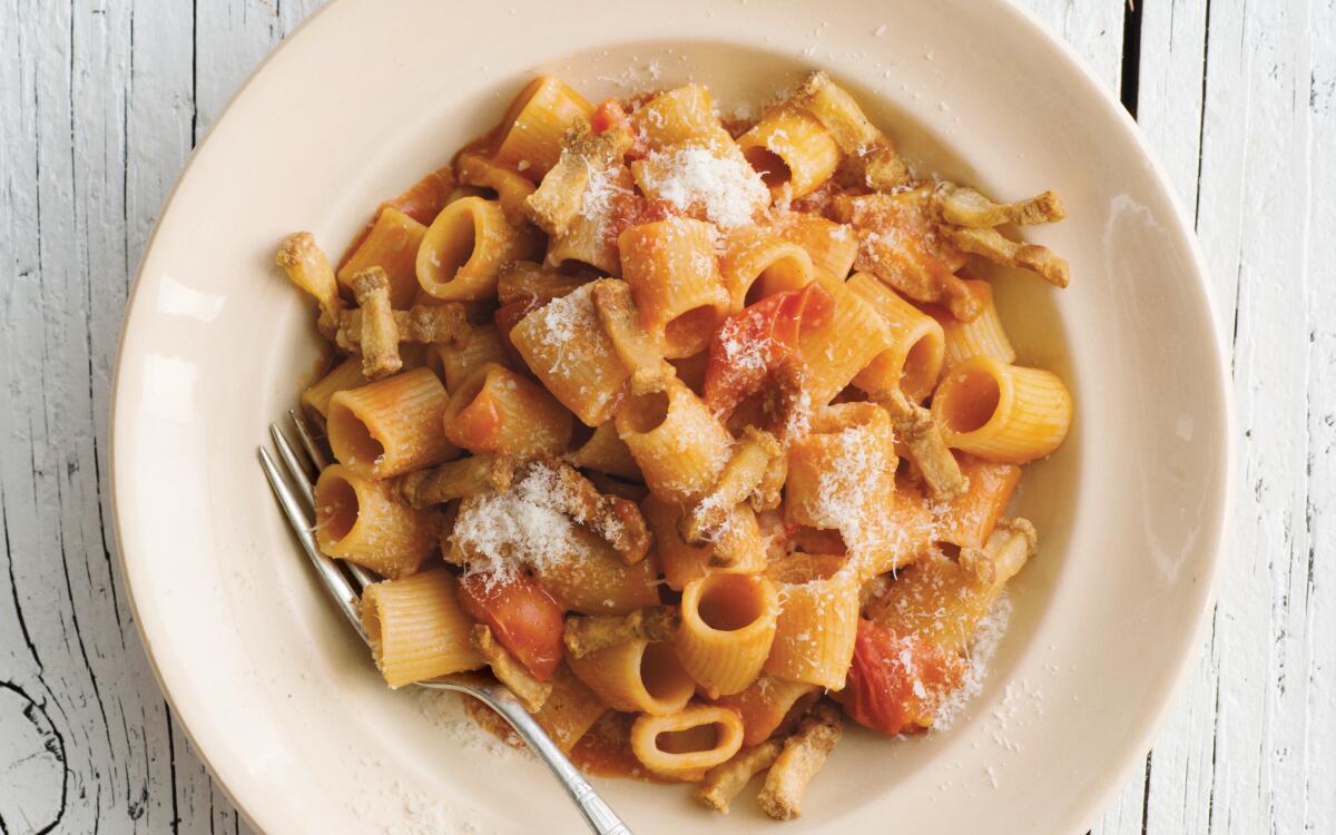 Amatriciana Estiva from Tasting Rome: Fresh Flavors and Forgotten Recipes from an Ancient City.