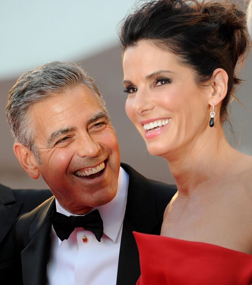 George Clooney and Sandra Bullock at Venice Film Festival
