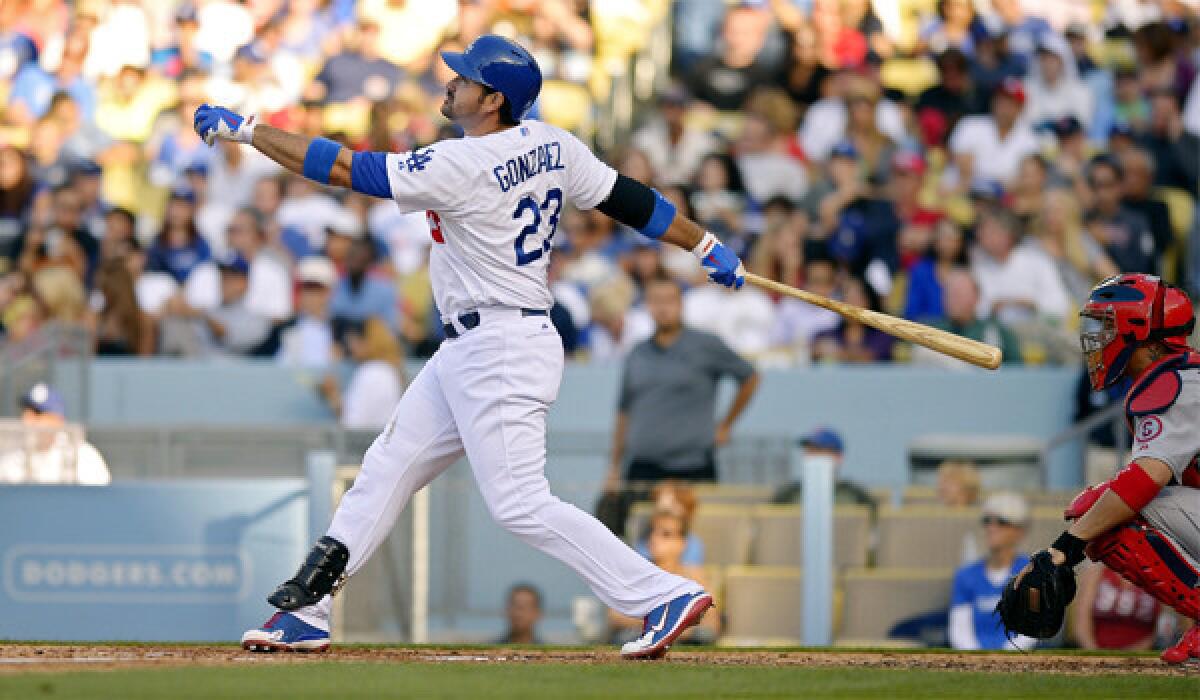 Adrian Gonzalez, who hit a solo home run in the fifth inning of the Dodgers' 5-3 victory over St. Louis, said that a roster full of high-priced All-Stars doesn't guarantee a pennant.