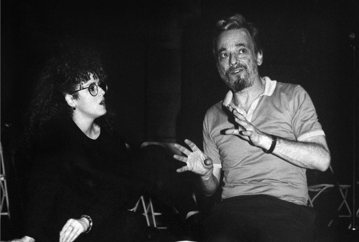 Stephen Sondheim, with Bernadette Peters, in 1987.