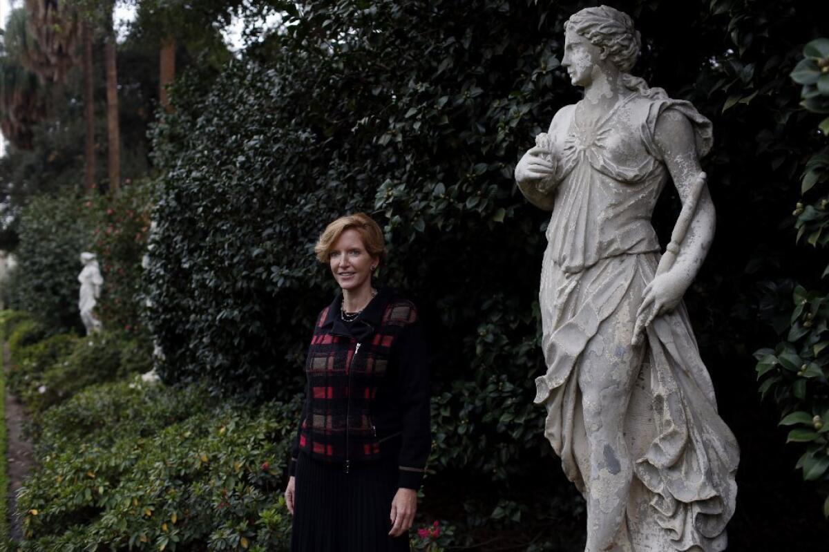 Pitzer College President Laura Skandera Trombley on the grounds of the Huntington.