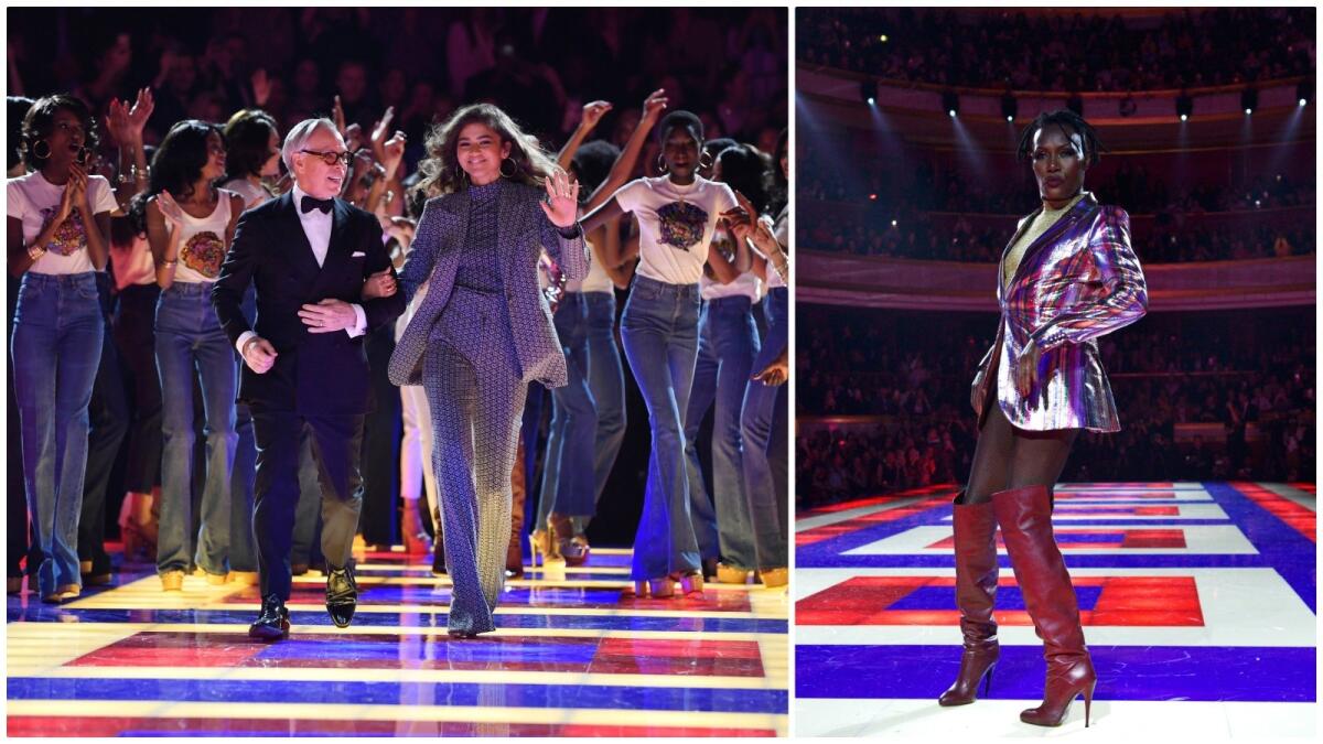 bånd overalt sy Tommy Hilfiger, Zendaya debut '70s-flavored collection at Paris Fashion  Week - Los Angeles Times