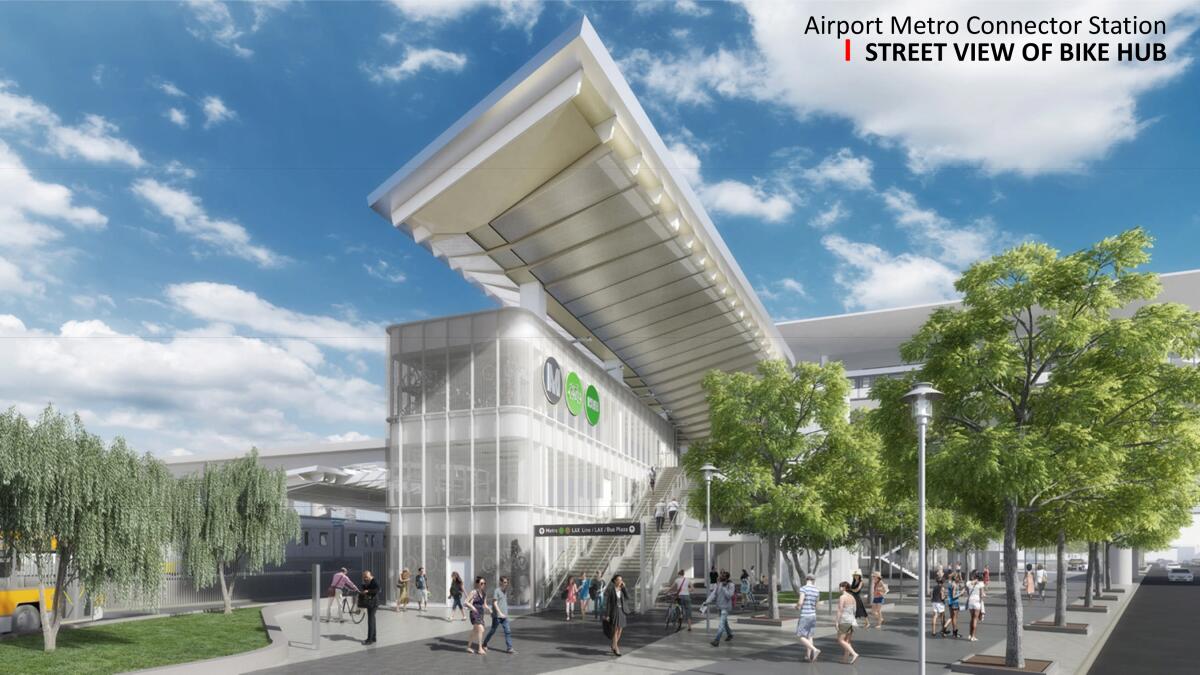 An artist's rendering of the Airport Metro Connector