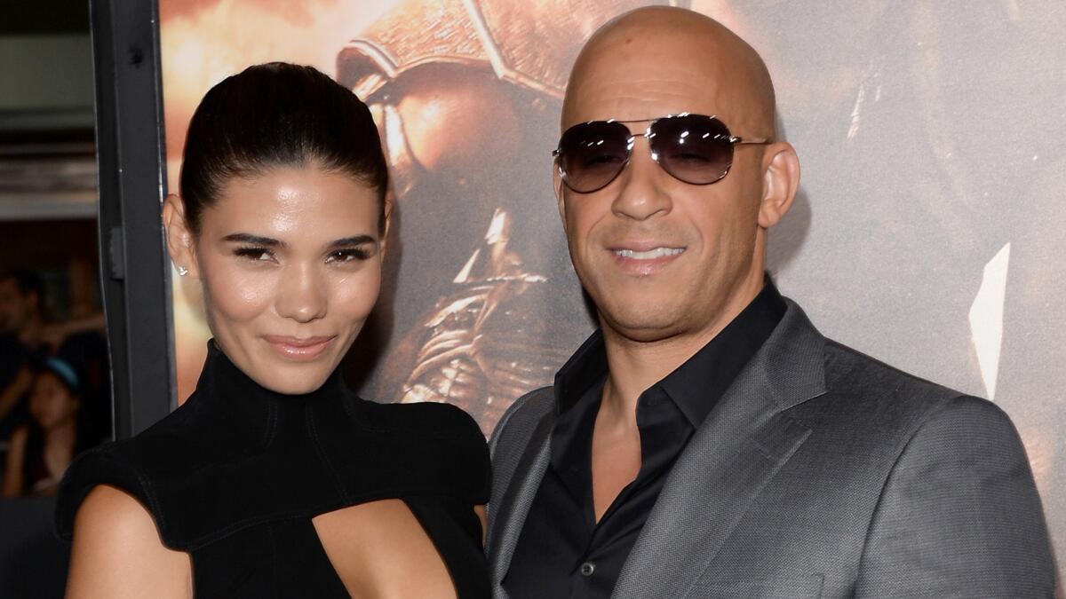 Paloma Jimenez and Vin Diesel, shown attending the 2013 premiere of "Riddick," have welcomed their third child together.