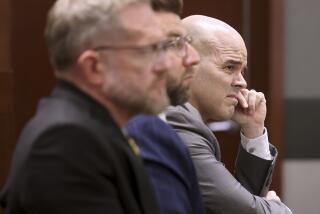 FILE - Robert Telles, right, a former Clark County public administrator charged in the murder of Las Vegas Review-Journal investigative journalist Jeff German, listens to closing arguments during his murder trial at the Regional Justice Center in Las Vegas, Aug. 26, 2024. With Telles are his attorneys Robert Draskovich, left, and Michael Horvath. (K.M. Cannon/Las Vegas Review-Journal via AP, Pool, File)