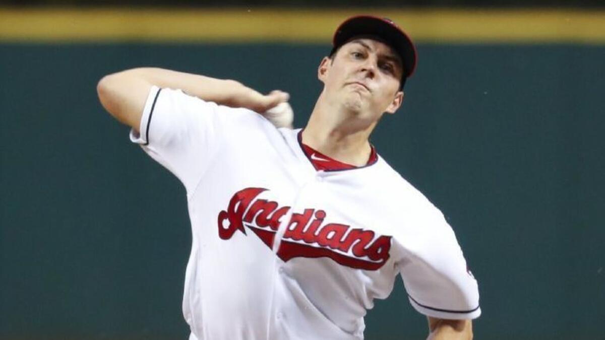Cleveland pitcher Trevor Bauer could be a target for the Dodgers.