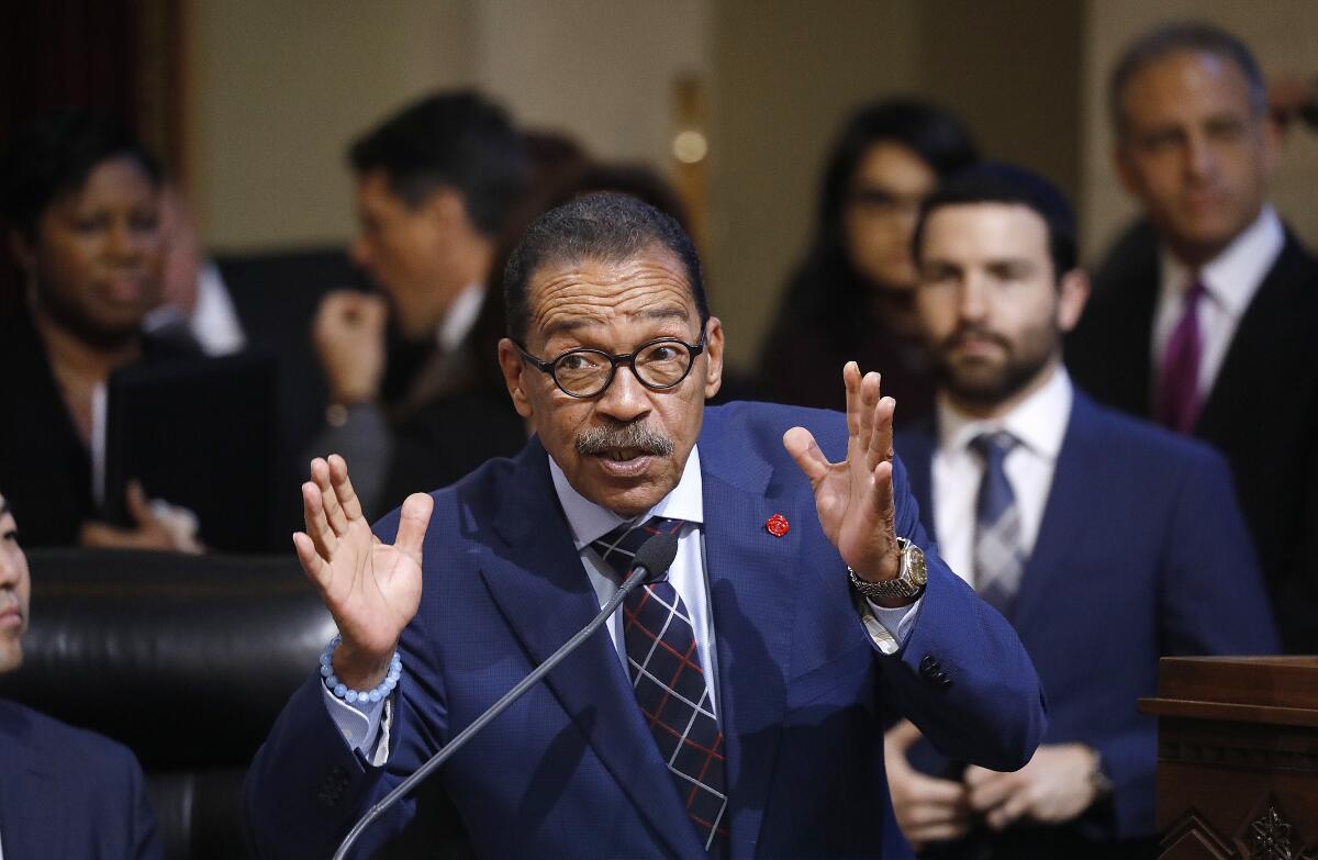 Herb J. Wesson Jr. at a L.A. city council meeting.