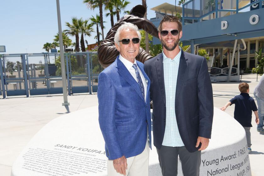 Sandy Koufax Statue Unveiling Saturday June 18, 2022 Photo by Jon SooHoo/?Los Angeles Dodgers,LLC 2022