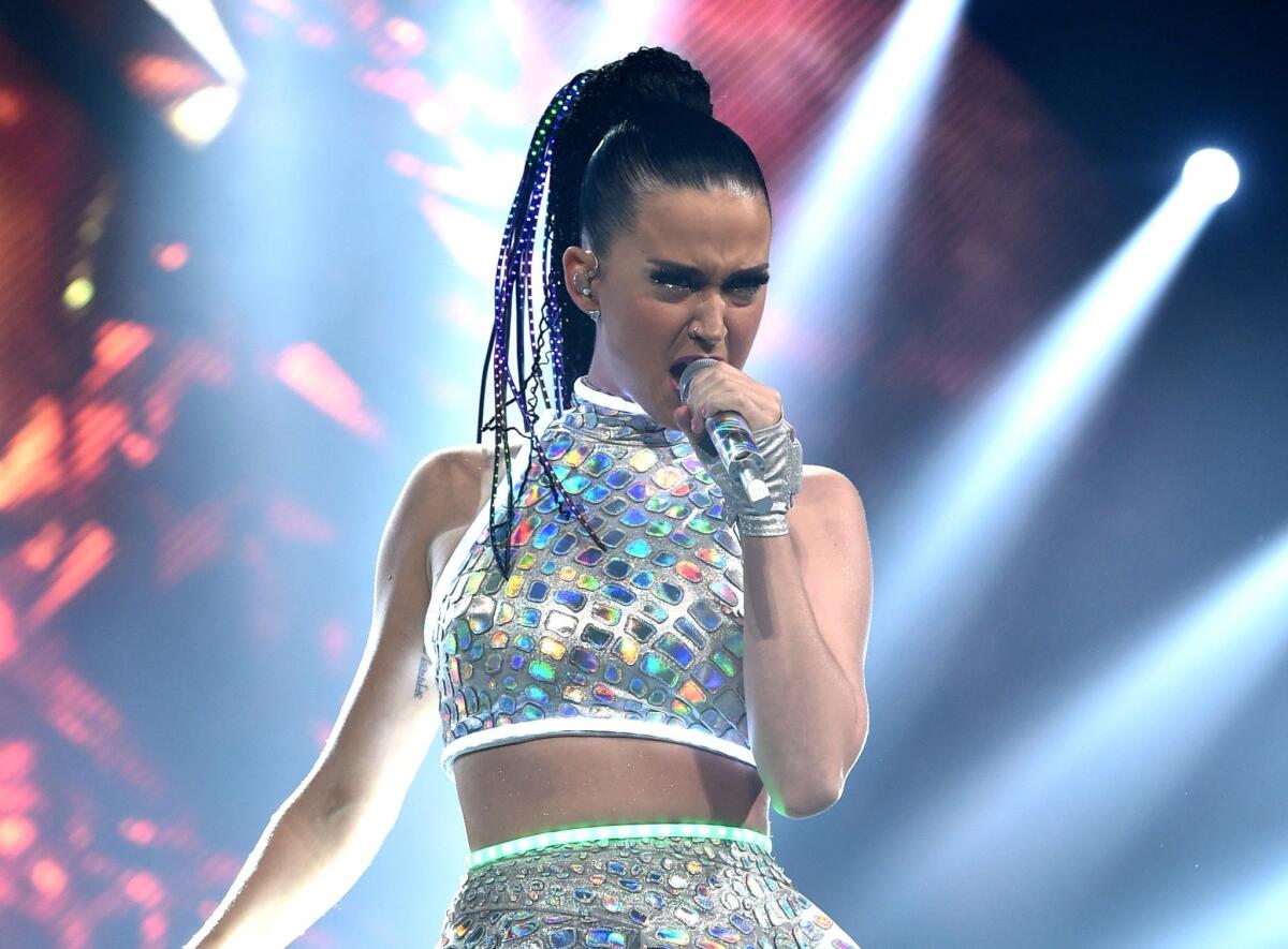 Katy Perry performs at the Honda Center in Anaheim on Sept. 16.