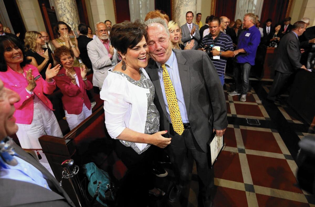 Los Angeles City Councilman Tom LaBonge, with his wife, Brigid, in 2015.