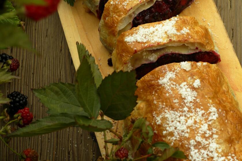 082385.FO.0527.food6.AMR Balckberry strudel is a winning gardner recipe. Wattles Community Garden in Hollywood is the subject and location for fresh fruits, vegetables and recipes.