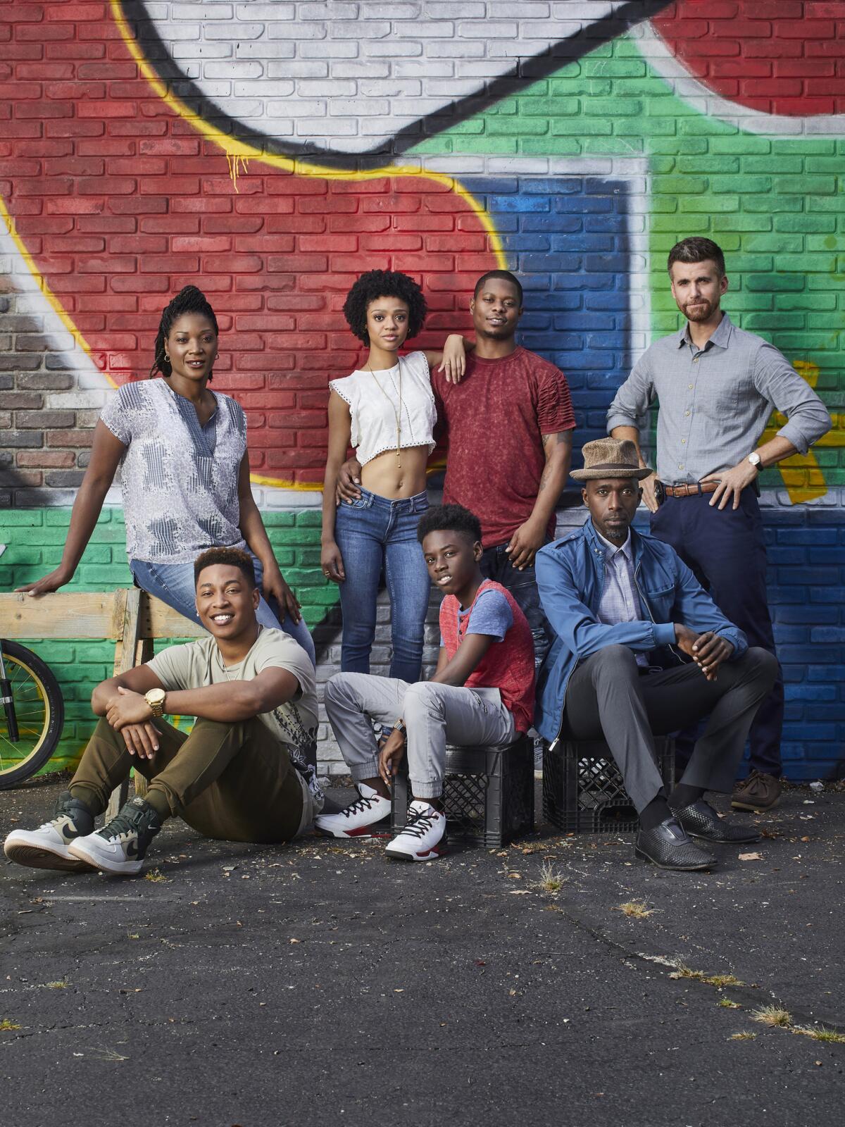 The cast of Showtime's "The Chi," which premiered this month and has already garnered critical acclaim.
