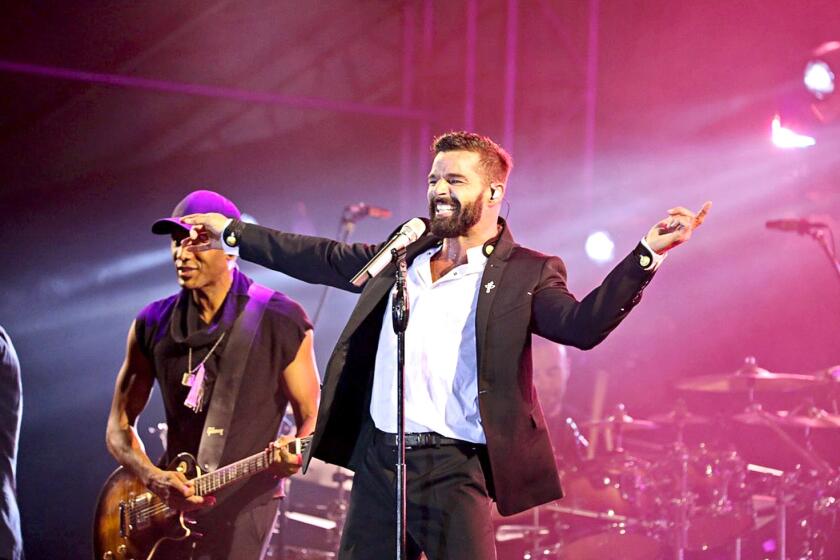 El cantante Ricky Martin durante uno de sus shows.