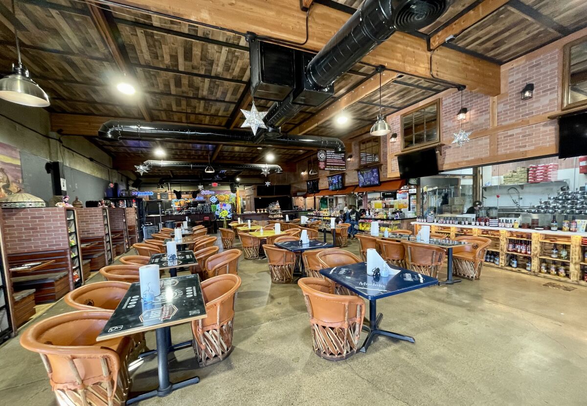 A view inside of the original store at La Super Birria in Santa Ana on First Street.