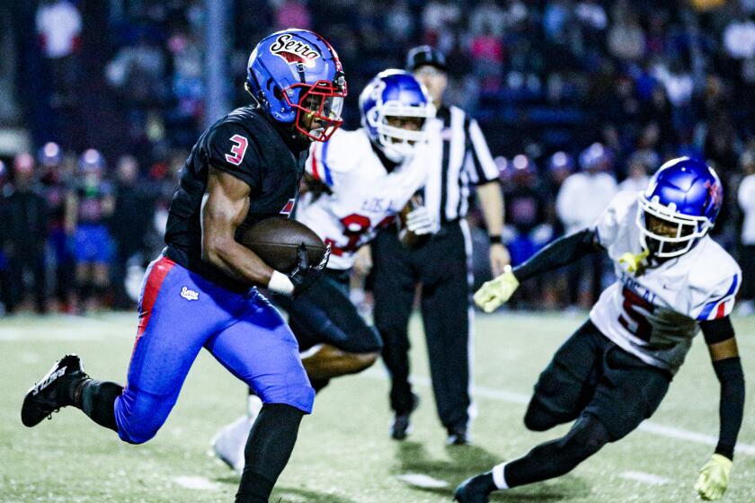 Cincere Rhaney of Gardena Serra rushed for 203 yards and one touchdo