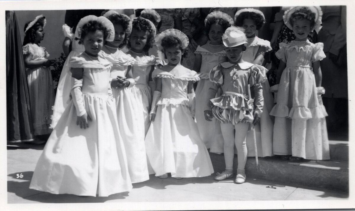 Children dress for the Festa parade in Point Loma in the 1930s.