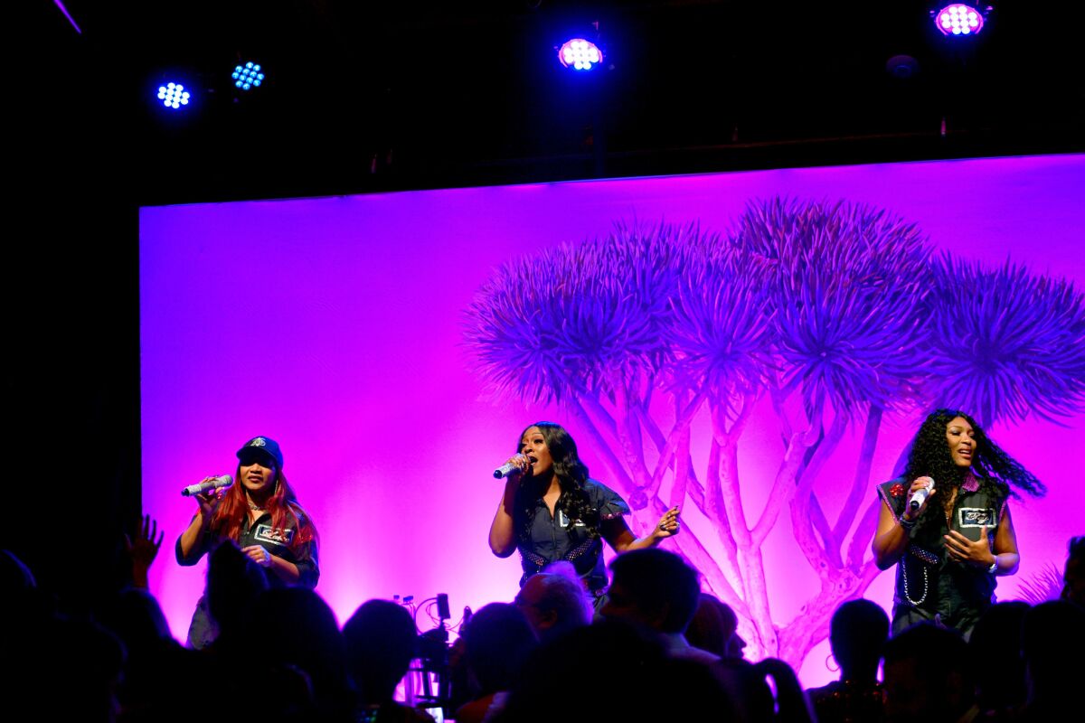Music group SWV performs during the Baby2Baby Gala.