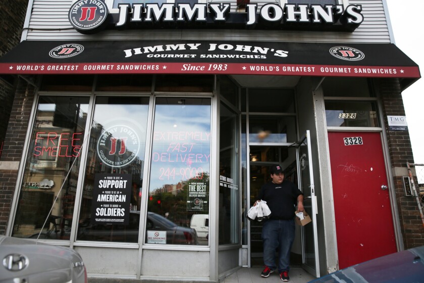 Jimmy John's is one of several restaurant chains that agreed to end its "no poaching" policy.