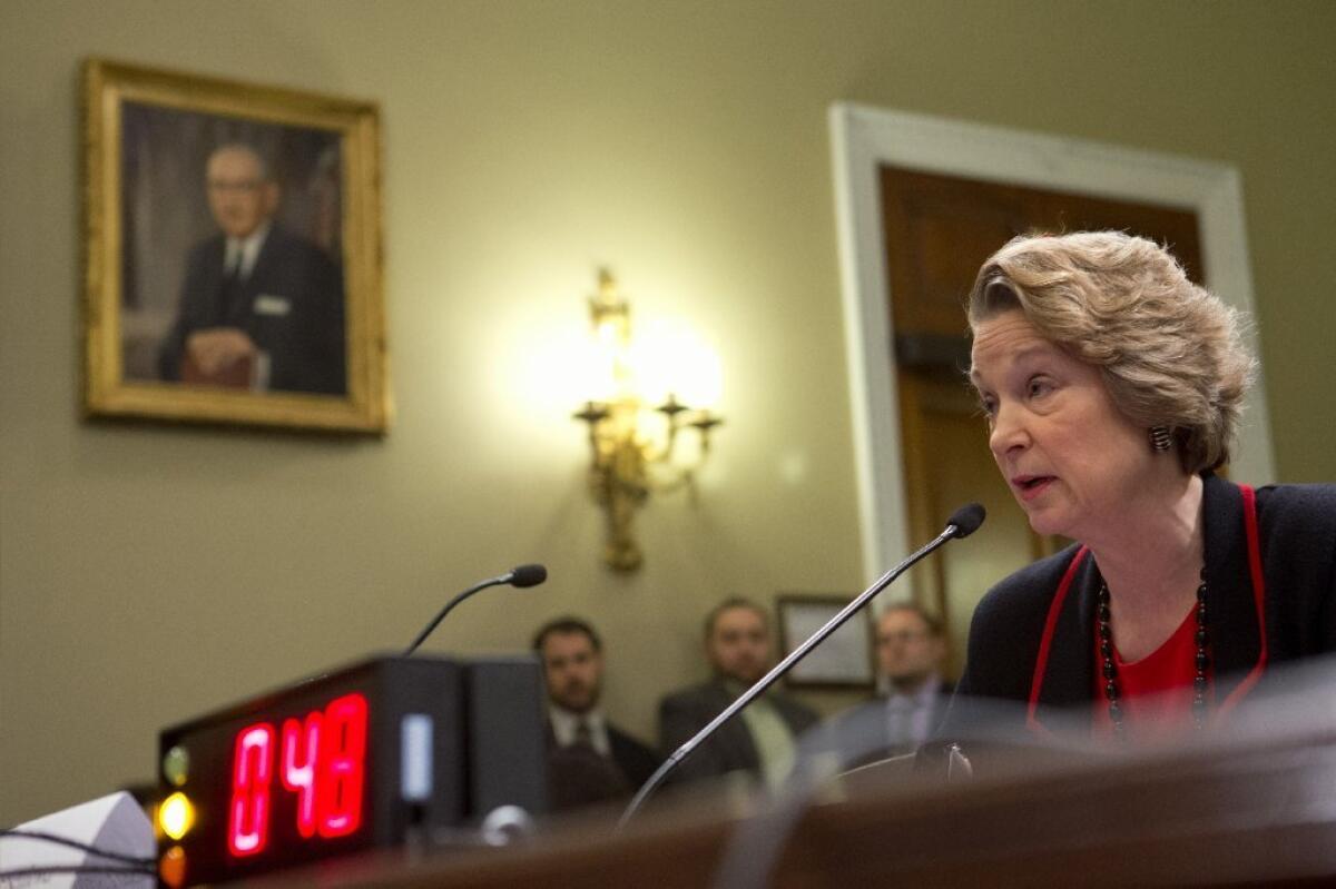 Susan Eisenhower, granddaughter of former president Dwight D. Eisenhower, testified Tuesday before the House subcommittee on Public Lands and Environmental Regulation hearing on the Dwight D. Eisenhower Memorial Completion Act.