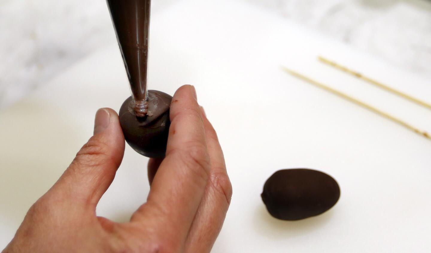 Homemade chocolate creme eggs