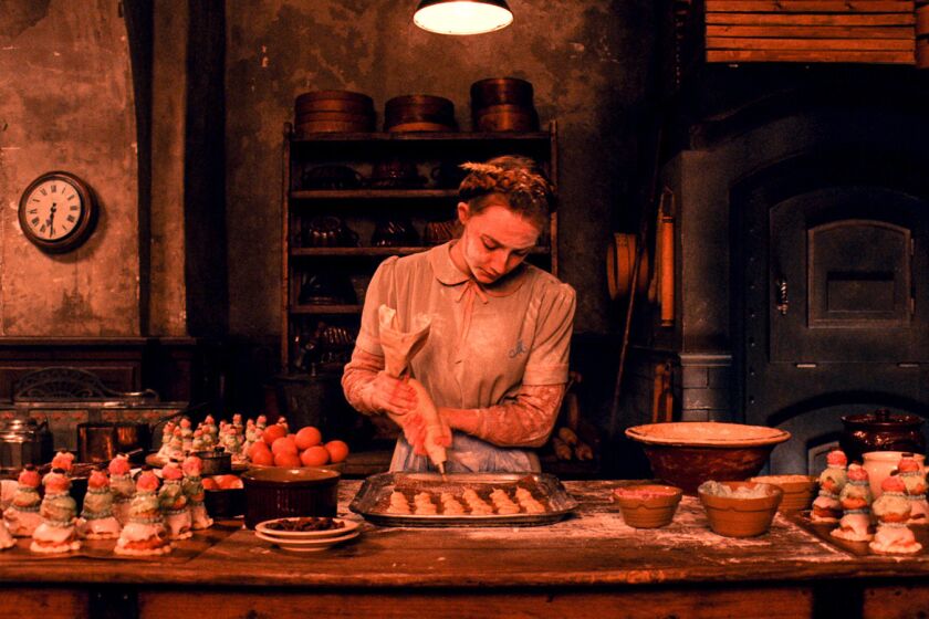 Saoirse Ronan as "Agatha" in movie THE GRAND BUDAPEST HOTEL.