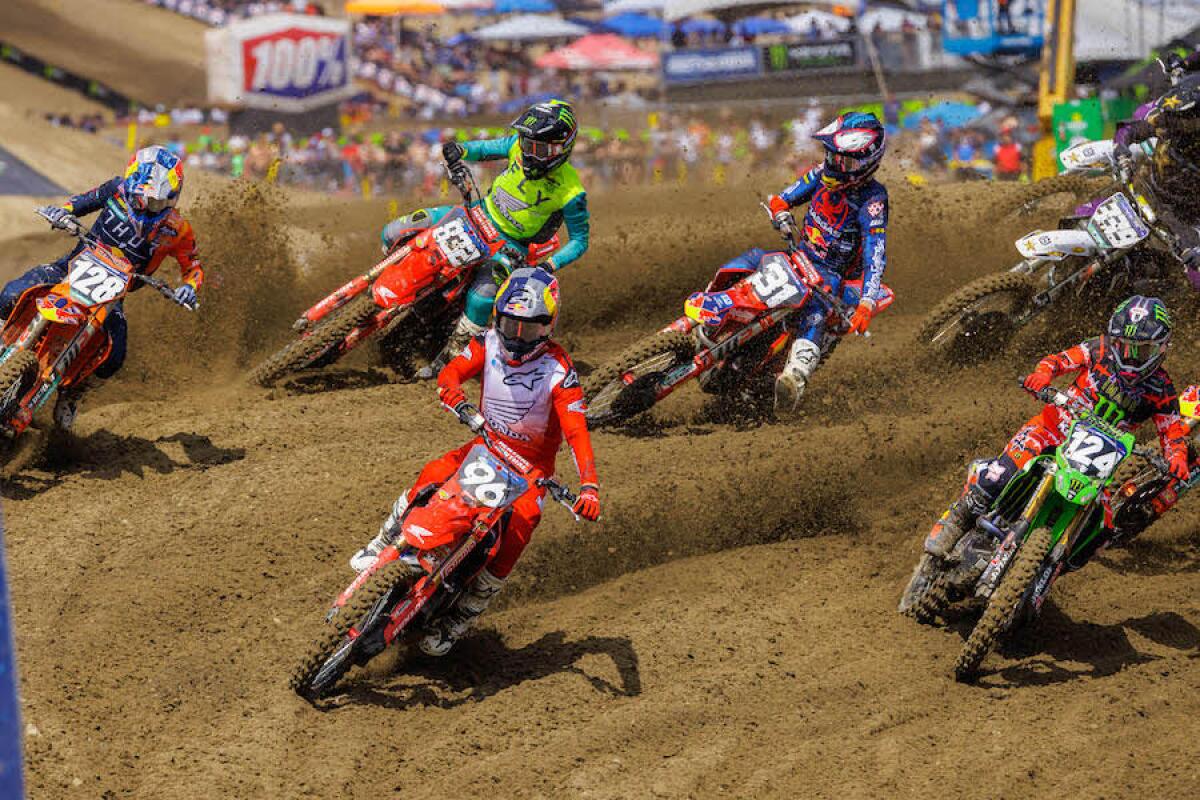 The Pro Motocross Championship at Fox Raceway this weekend.