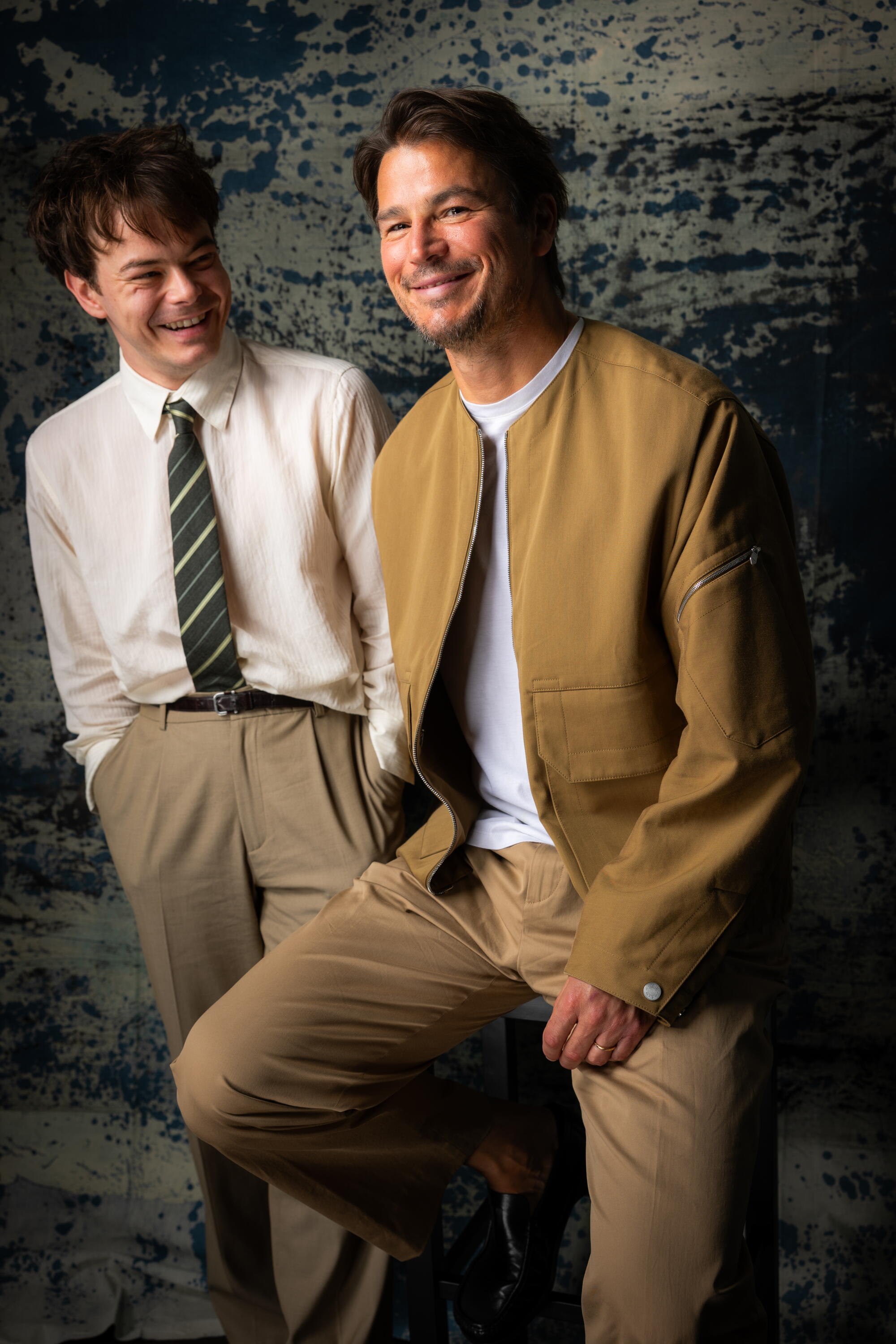 Below stars Josh Hartnett and Charlie Heaton Josh Hartnett and Charlie Heaton photographed together for a Below interview