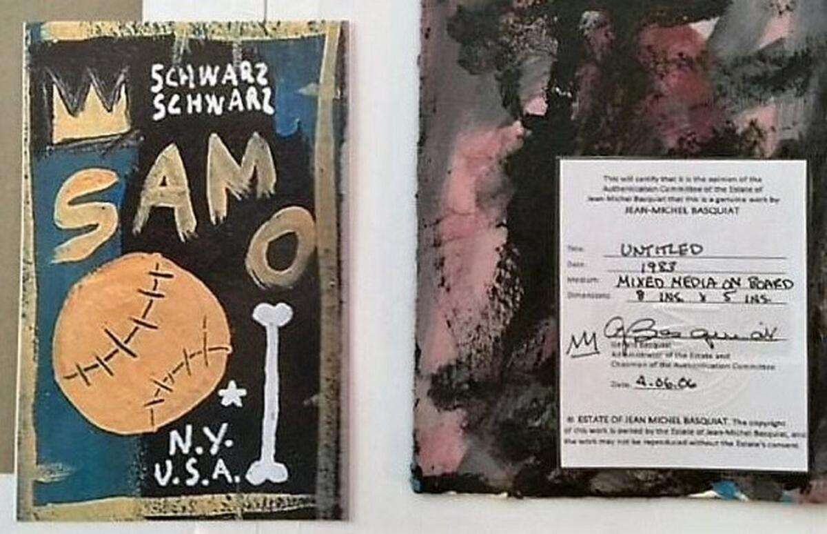Fake artwork by the artist Jean-Michel Basquiat