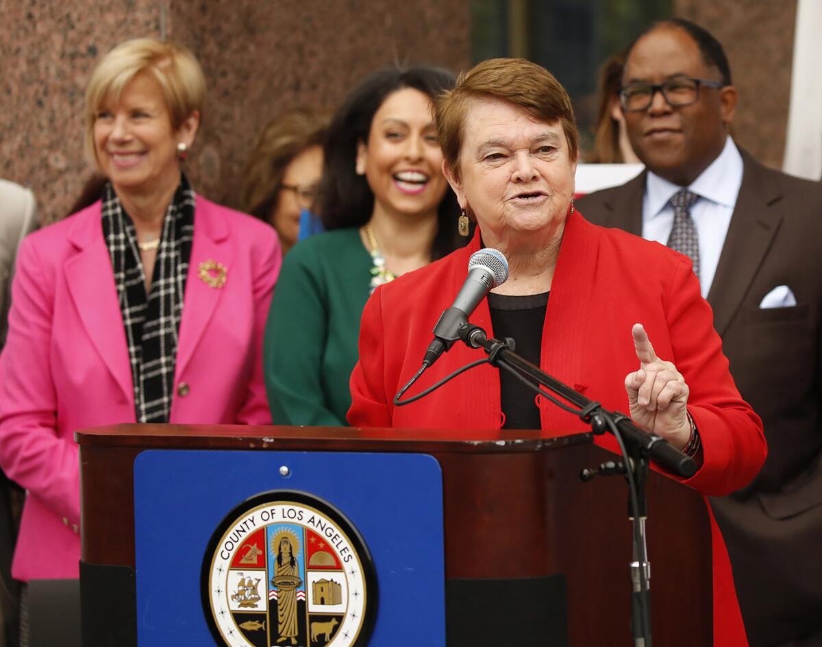 L.A. County Supervisors Janice Hahn, Sheila Kuehl, and Mark Ridley-Thomas