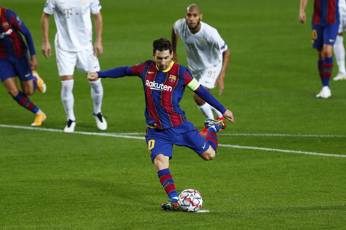 El delantero argentino del Barcelona Lionel Messi 