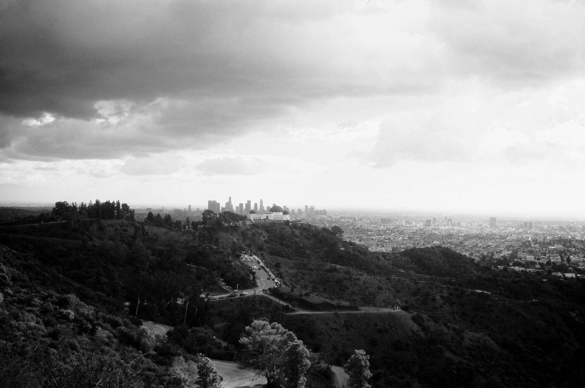 A scene from the Griffith Observatory overlooking downtown Los Angeles.