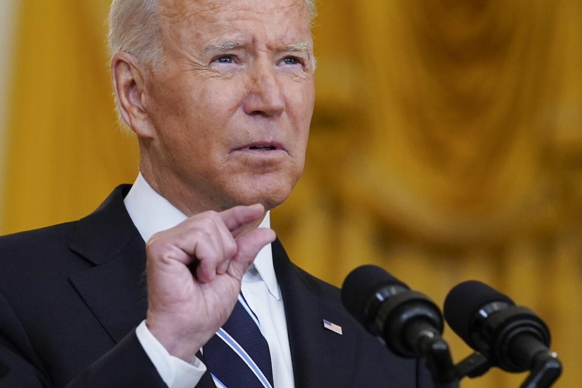 Biden maintains narrow focus