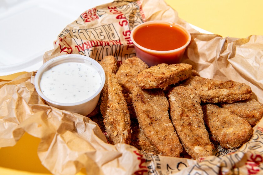 Plant-based chick'n tenders from Fresh Brother's.