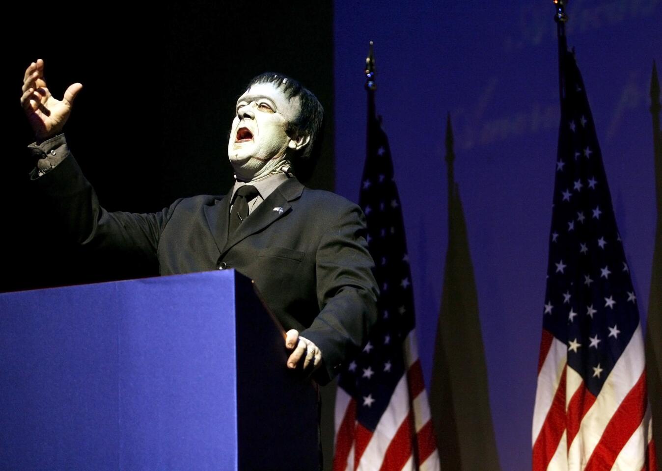 Photo Gallery: Frankenstein vs. Wolf Man in debate