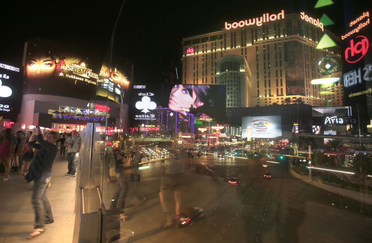 Las Vegas Boulevard comes to life with bright flashing signs and digital billboards. A study on hotel resort fees found that the charges are prevalent in vacation destinations like Las Vegas, Miami and Orlando, Fla.