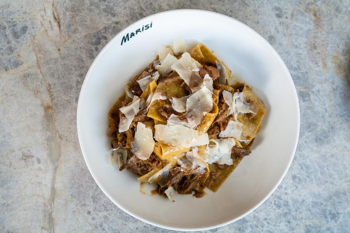 The pappardelle pasta on Marisi's opening menu.