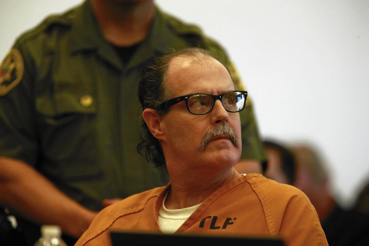 Confessed mass shooter Scott Dekraai appears during a court hearing in Orange County.