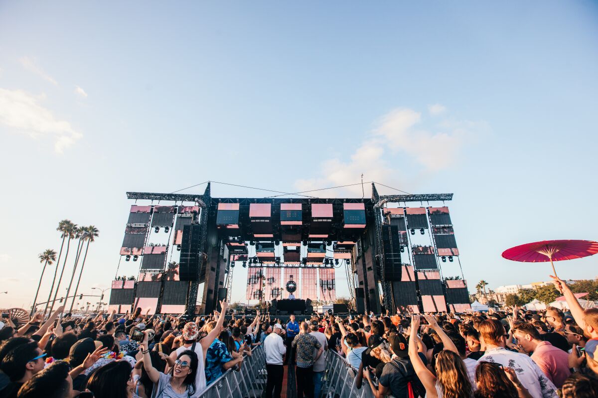 Festival attendees enjoy CRSSD Festival at Waterfront Park in September 2019.