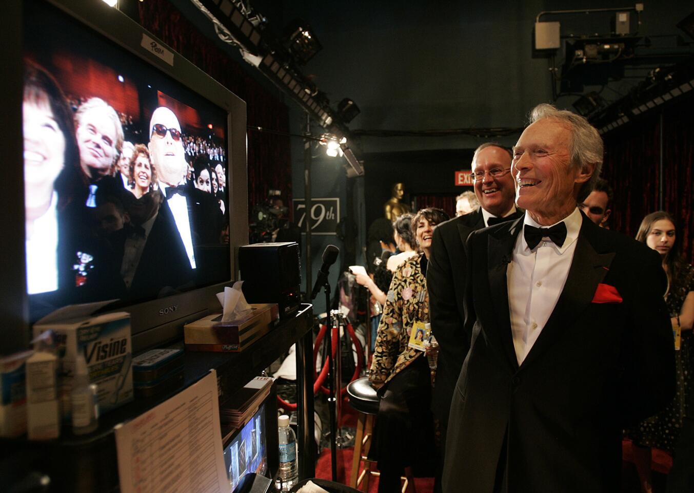 Moments backstage at the Oscars