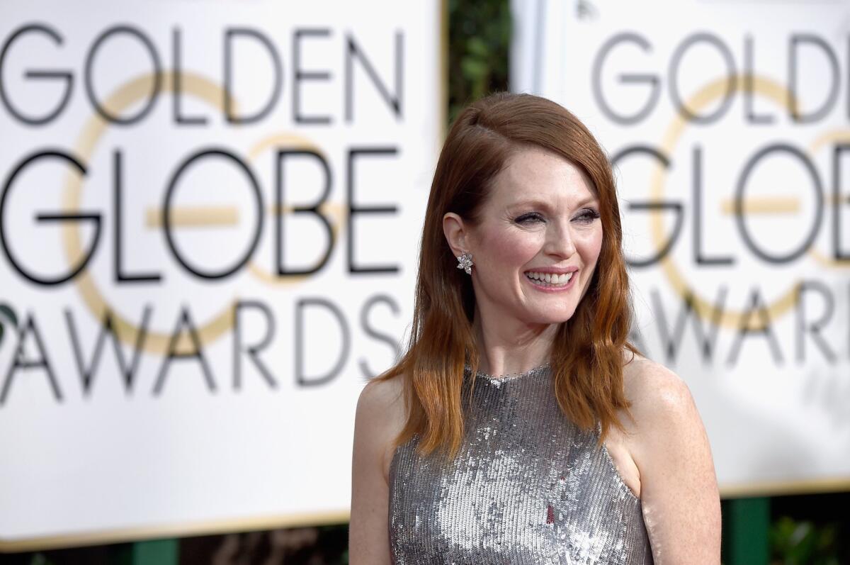 Actress Julianne Moore created fashion frenzy in a custom Givenchy gown at the Golden Globes on Sunday.