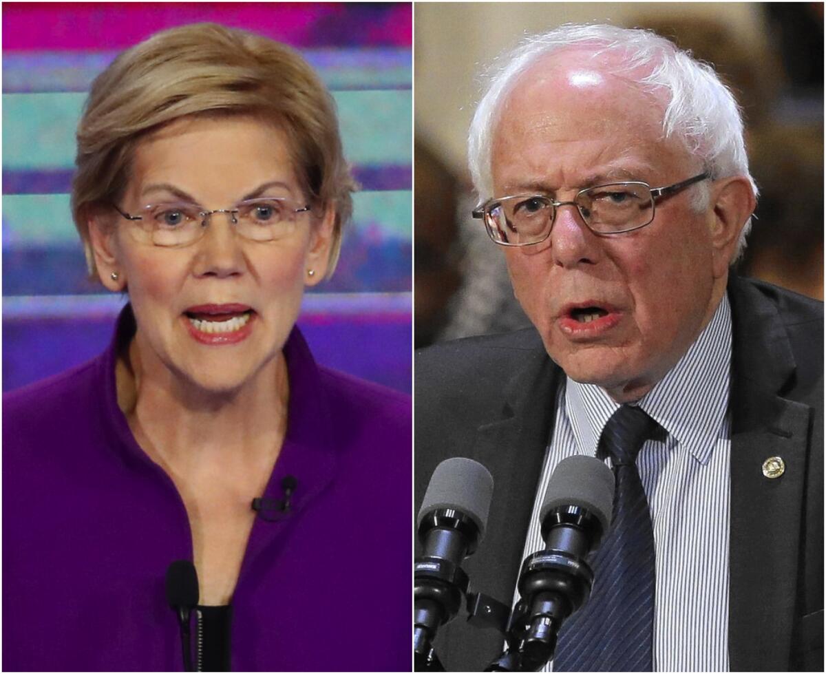 Elizabeth Warren, Bernie Sanders