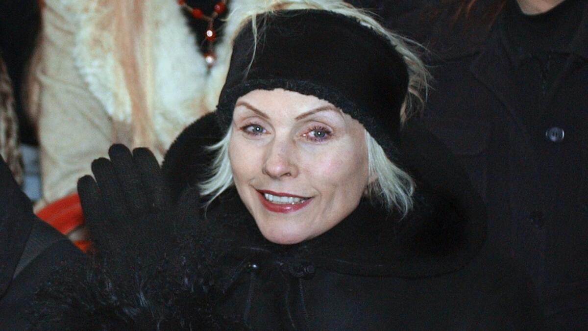 Debbie Harry attends a fashion show in New York on Feb. 14, 2003.