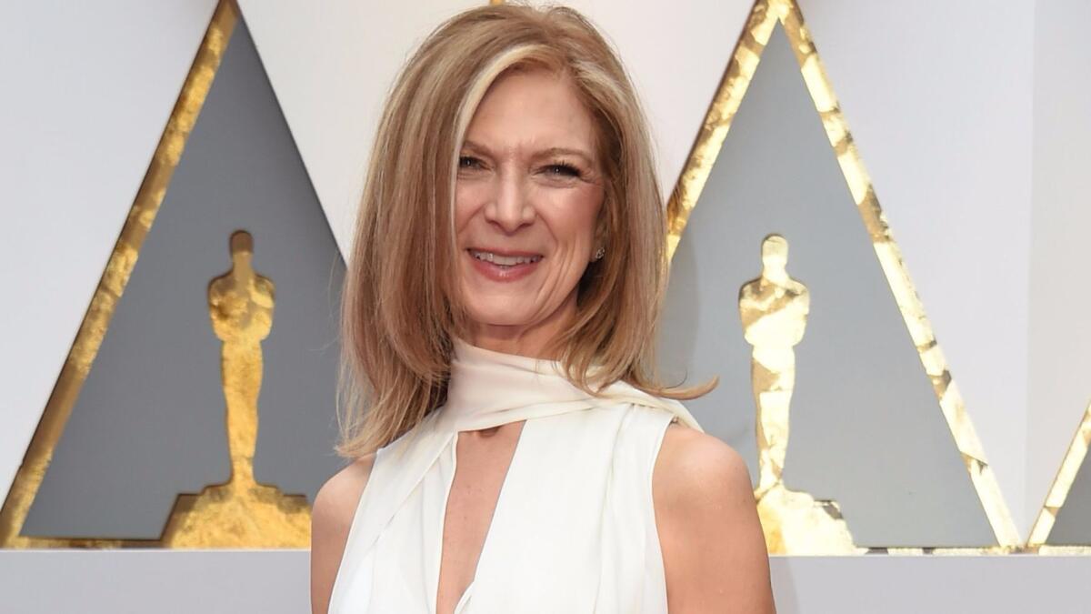 Dawn Hudson arrives on the red carpet for the 89th Oscars on February 26.