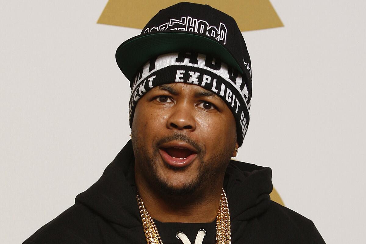 The-Dream's "Boyz N the Hood" hat was the focus of much attention backstage at the Grammys on Sunday in Los Angeles.