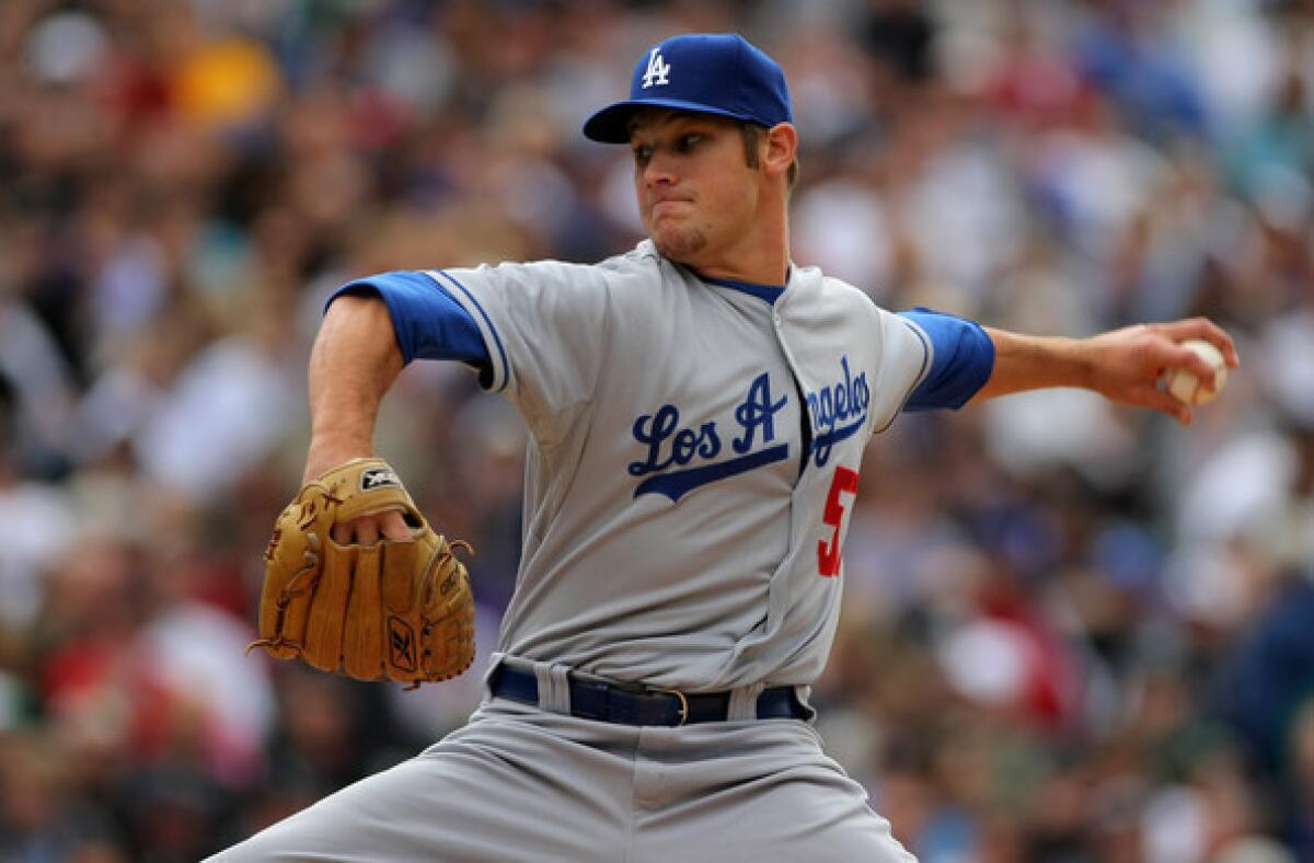 Scott Elbert could be the Dodgers' only left-handed reliever next season.