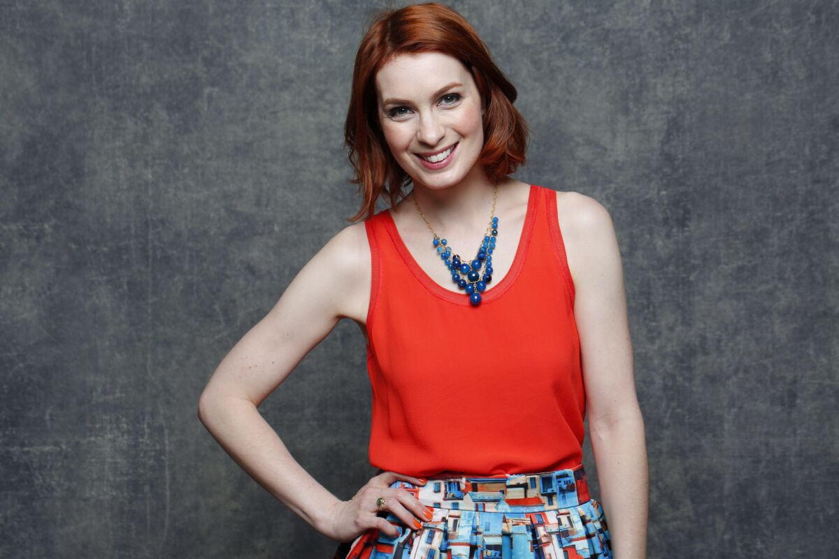 Felicia Day is photographed in the L.A. Times Hero Complex photo studio at Comic-Con in San Diego.